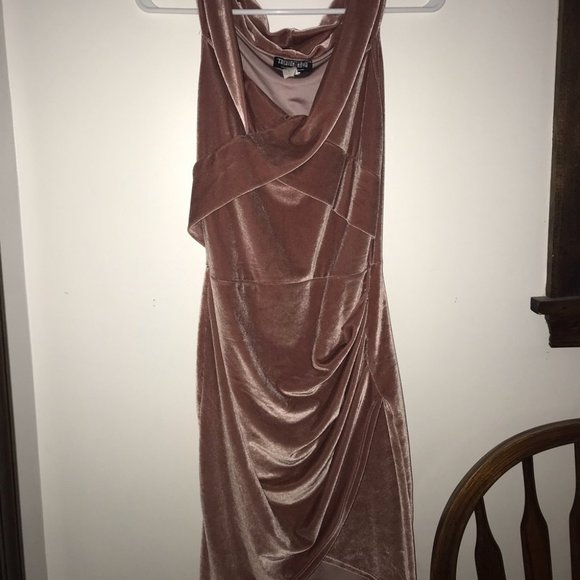 Fashion Nova Dresses Fashion Nova Pink Velvet Skin Tight Dress